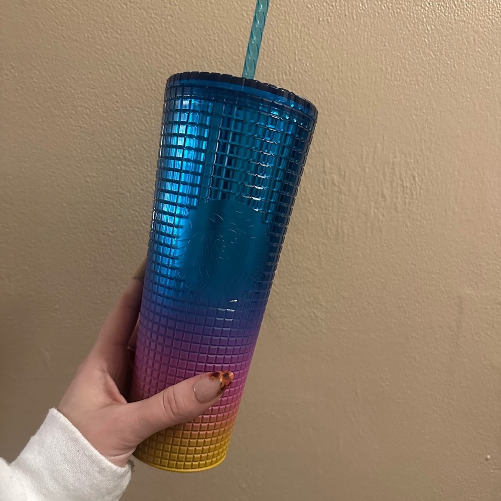 Starbucks Blue and Yellow Gradient Tumbler